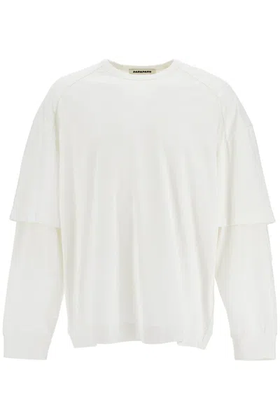 Darkpark Theo Double Sleeve T-shirt With In White