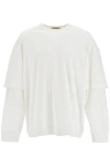 Darkpark Theo Double Sleeve T-shirt With In Washed White (white)