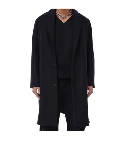 Darkpark Three-button Hugh Coat In Black