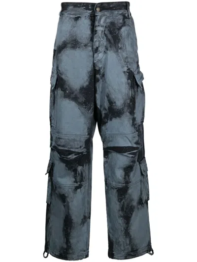Darkpark Tie-dye Straight-leg Jeans In Blue