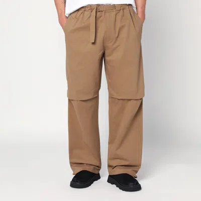 DARKPARK DARKPARK TOBACCO COLOURED JORDAN WIDE LEG TROUSERS