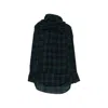 Darkpark Check-pattern Ring-detail Shirt In Black