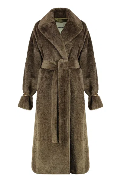 Darkpark Trench Madison In Eco-fur In Green