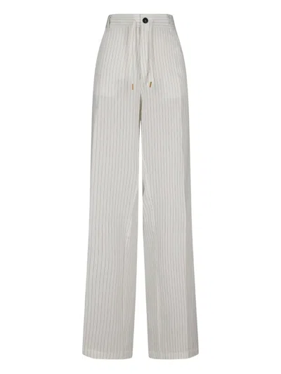 Darkpark Tris Stripes Wide-leg Trousers In Gray
