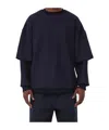 Darkpark Wool Double-sleeved T-shirt In Black
