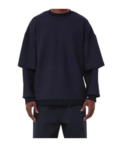 Darkpark Wool Double-sleeved T-shirt In Black