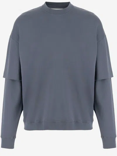 Darkpark Troy Double Sleeve T-shirt In Blue