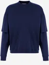 Darkpark Double-layered Wool Sweatshirt In Blue