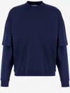 Darkpark Wool Sweatshirt With Double Layer In Blue