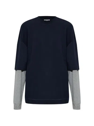 Darkpark Troy Layered-sleeve T-shirt In Blue