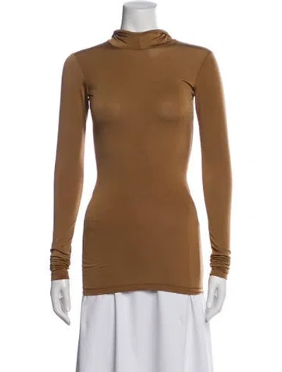 Pre-owned Darkpark Turtleneck Long Sleeve Top In Brown