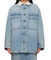 Darkpark Unbuttoned Denim Jacket In Blue