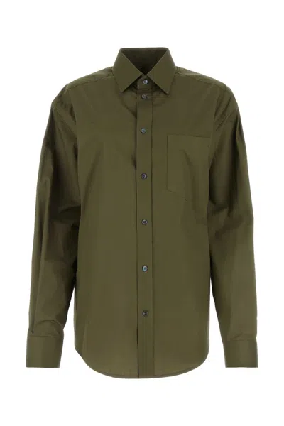 Darkpark Utility Poplin Anne Shirt In Green
