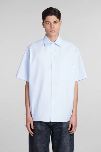 DARKPARK VALE SHIRT IN CYAN COTTON