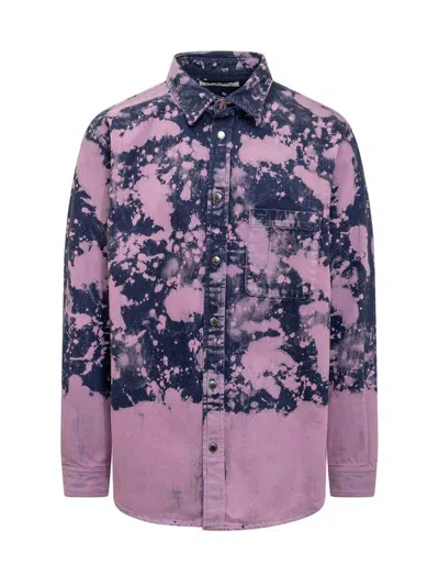 Darkpark Victor Denim Shirt In Purple