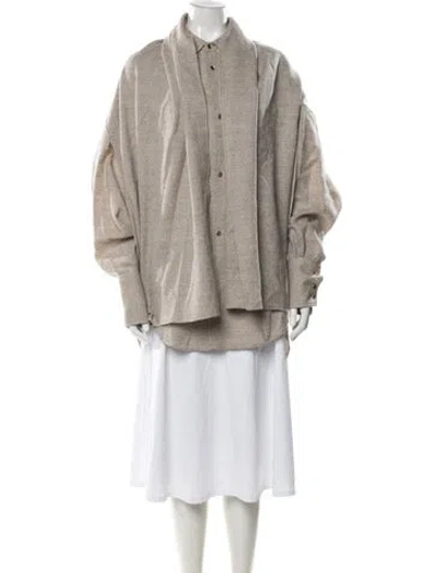 Pre-owned Darkpark Virgin Wool Coat In Neutral