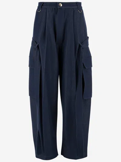 Darkpark Viscose Blend Ruth Pants In Blue