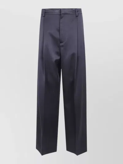 Darkpark Viscose Wide-leg Trousers In Blue