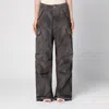 Darkpark Washed Cargo Jeans Drawstring Hem In Black