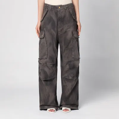 Darkpark Vivi Black Washed Cargo Jeans In Brown