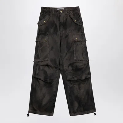 Darkpark Vivi Washed Cargo Jeans In Black