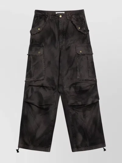 DARKPARK WASHED CARGO JEANS DRAWSTRING HEM