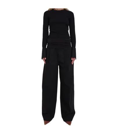 Darkpark Wendy Black Trousers With Elastic Waist