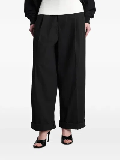Darkpark Wendy Contrast-waistband Pleated Trousers In Blue