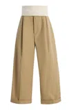 Darkpark Wendy Wide-leg Cotton Trousers In Brown