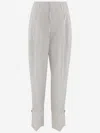 Darkpark White Diana Cotton Pants In Gray