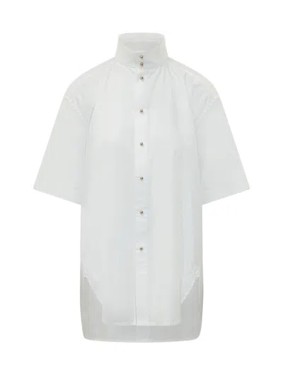 Darkpark White Oversized Solid Shirt