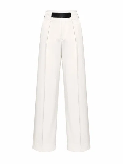 Darkpark White Ronda Wide-leg Trousers
