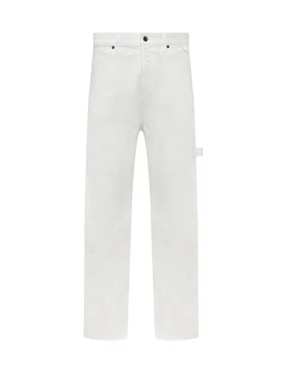 Darkpark White Straight Flat Front Pants