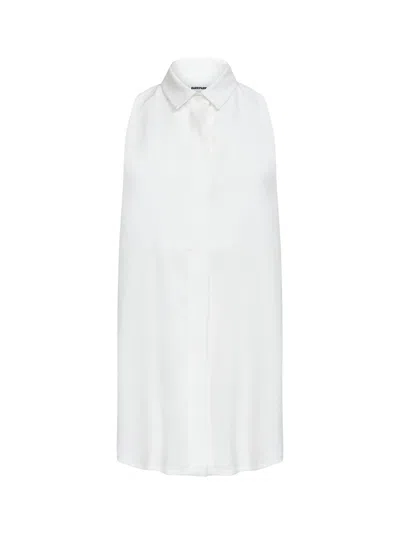 Darkpark White Viscose Blend Vanessa Sleeveless Tabk Shirt