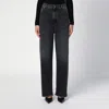Darkpark Wide Black Washed Denim Jeans In Black