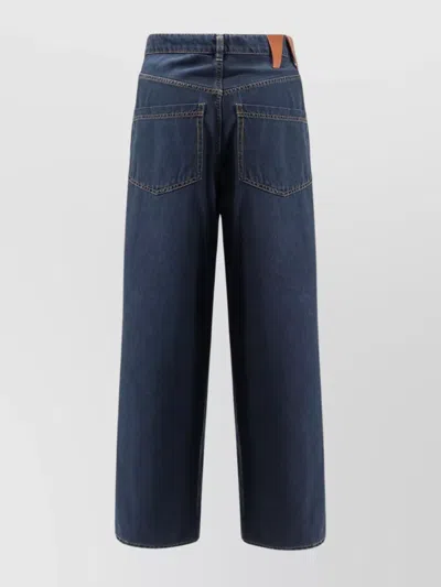 Darkpark Wide Fit Jeans Featuring Contrast Stitching