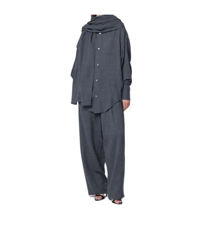 Darkpark Wide-leg Casual Trousers In Black