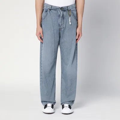 DARKPARK DARKPARK WIDE-LEG DONTE BLUE WASHED JEANS