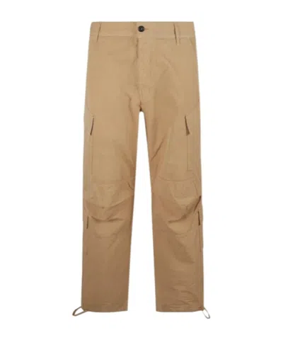 Darkpark Wide-leg Drawstring Cargo Trousers In Brown