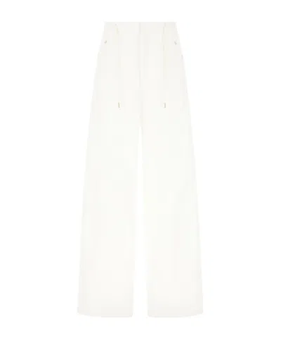 Darkpark Wide Leg Palazzo Pants In White