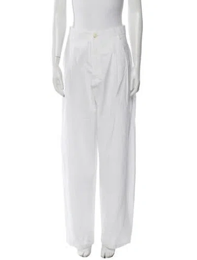 Pre-owned Darkpark Wide Leg Pants In White