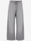 Darkpark Wide-leg Trousers In Cotton And Lyocell In Gray