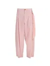 Darkpark Phebe Cotton Trousers With Decorative Detail In Pink