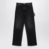 Darkpark Basic Wide-leg Jeans In Black