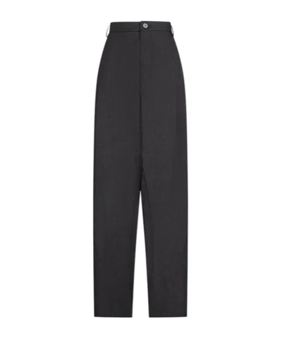 Darkpark Wide-leg Casual Trousers In Black
