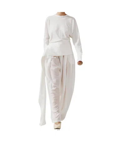 Darkpark Wide-leg Lantern Pants In White
