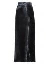 Darkpark Emma Raw Edge Denim Maxi Skirt In Black