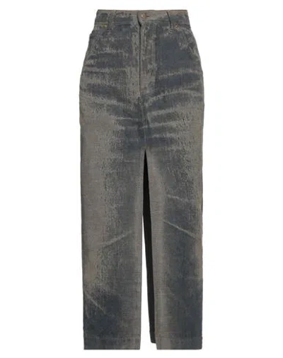 Darkpark Woman Denim Skirt Blue Size 28 Recycled Polyester, Recycled Cotton, Cotton, Elastane In Black