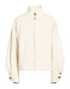 Darkpark Organic Cotton Jacket With High Collar And Pockets In Neutral