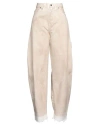 Darkpark Woman Jeans Beige Size 28 Cotton